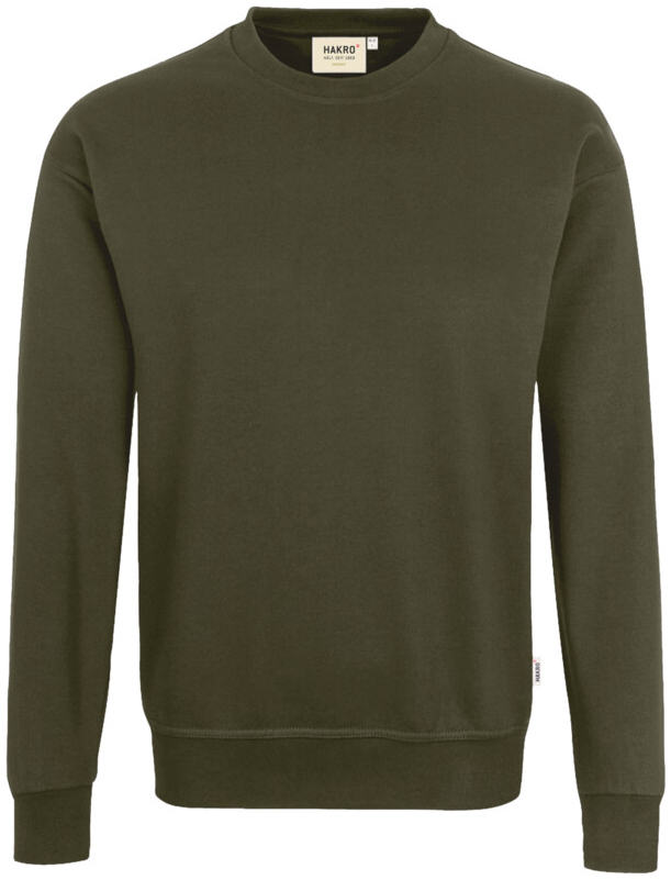 HAKRO Sweatshirt Bio-Baumwolle GOTS, langarm, 290 g/m, olive