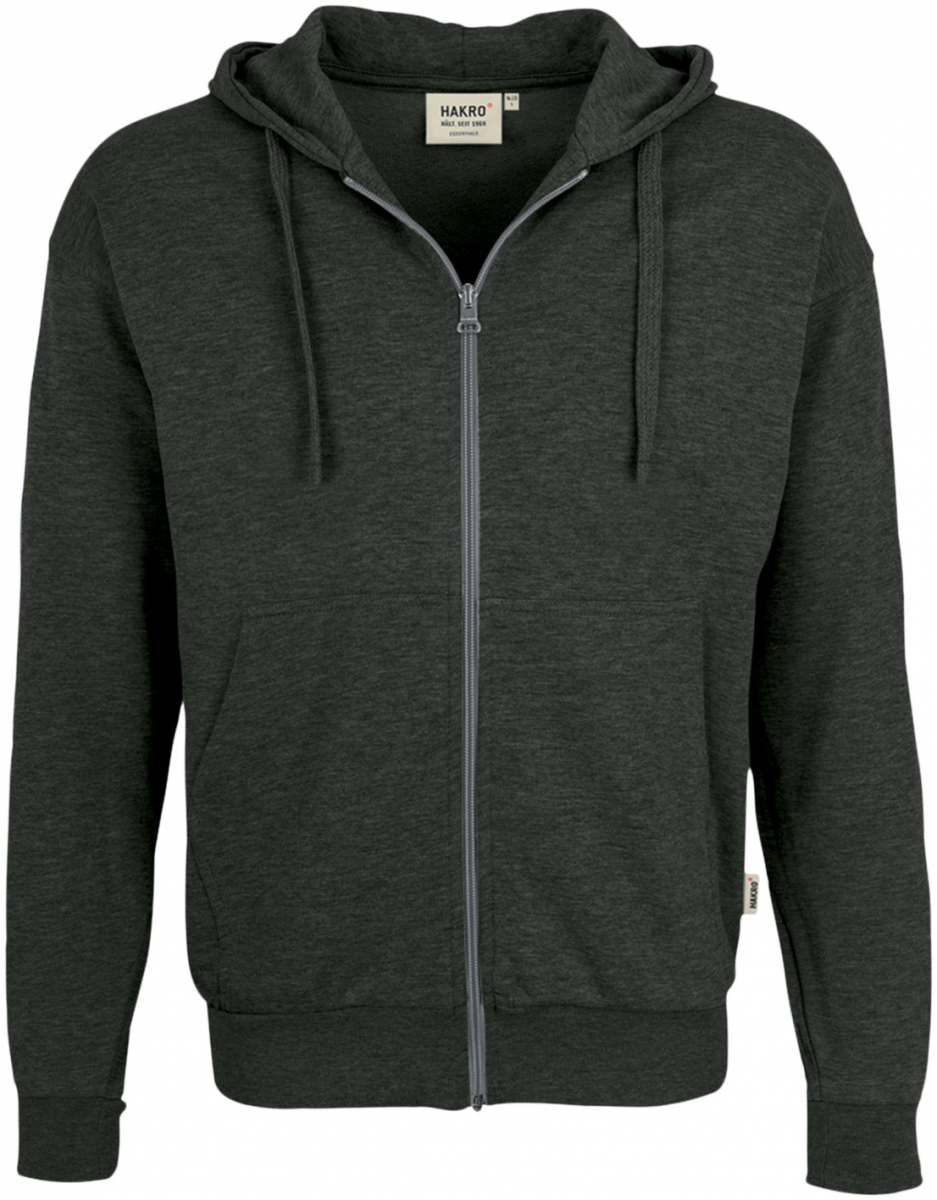 HAKRO-Worker-Shirts, Kapuzen-Sweatjacke, Premium, 300 g / m², anthrazit