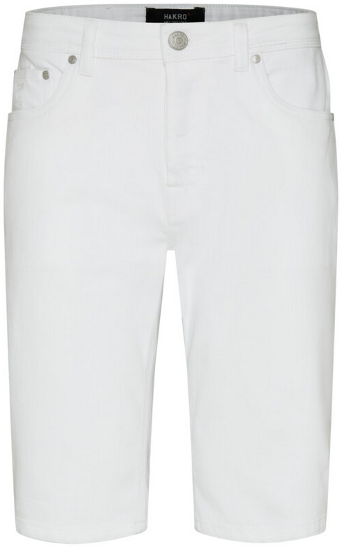 HAKRO-5-Pocket-Jeansshorts X-Stretch ECO 350 g/m², Farbe: weiß