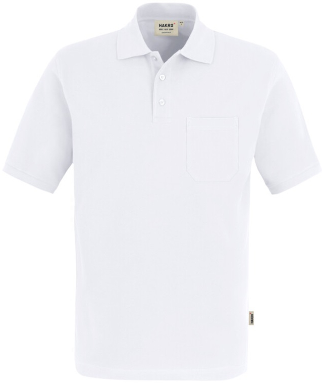 HAKRO-Worker-Shirts, Pocket-Poloshirt Top, weiß