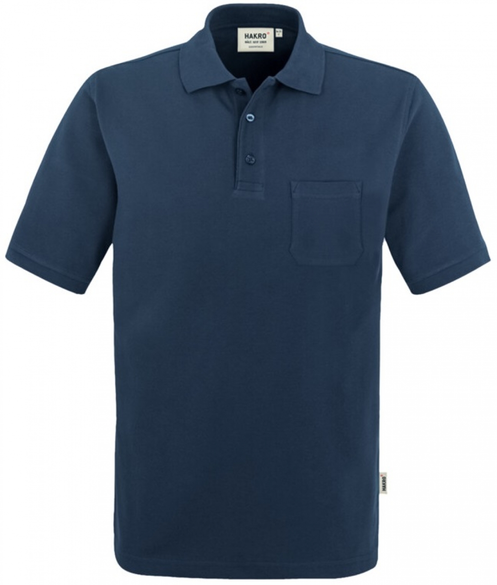 HAKRO-Worker-Shirts, Pocket-Poloshirt Top, marine