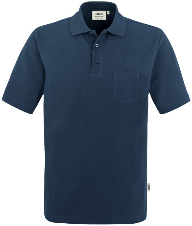 HAKRO-Worker-Shirts, Pocket-Poloshirt Top, marine