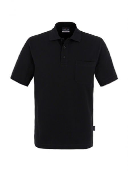 HAKRO-Worker-Shirts, Pocket-Poloshirt Top, schwarz