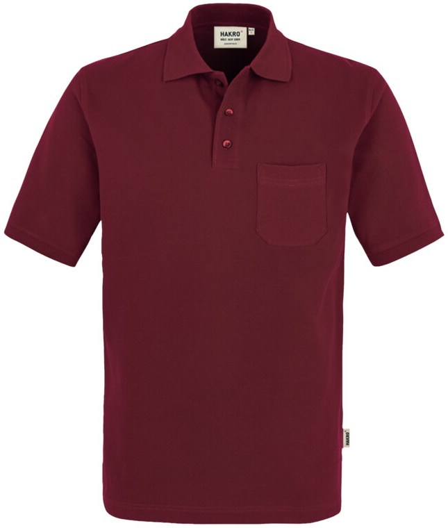 HAKRO-Worker-Shirts, Pocket-Poloshirt Top, weinrot