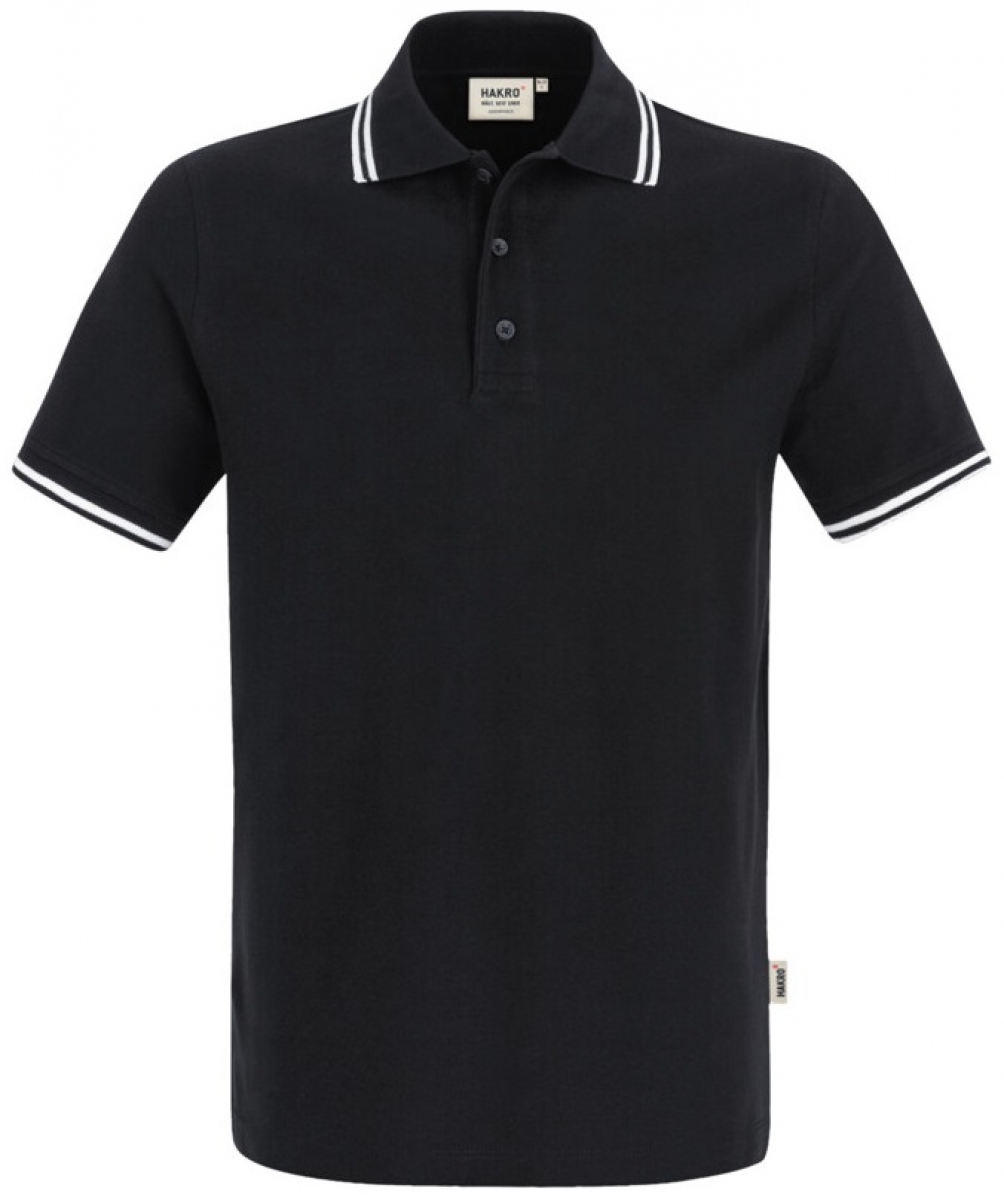 HAKRO-Worker-Shirts, Poloshirt Twin-Stripe, schwarz