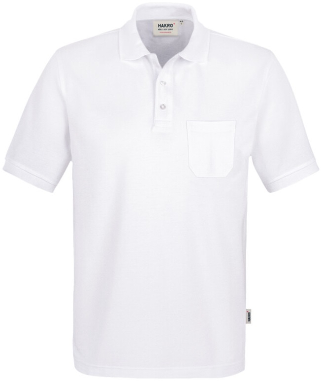 HAKRO-Worker-Shirts, Pocket-Poloshirt Performance, wei