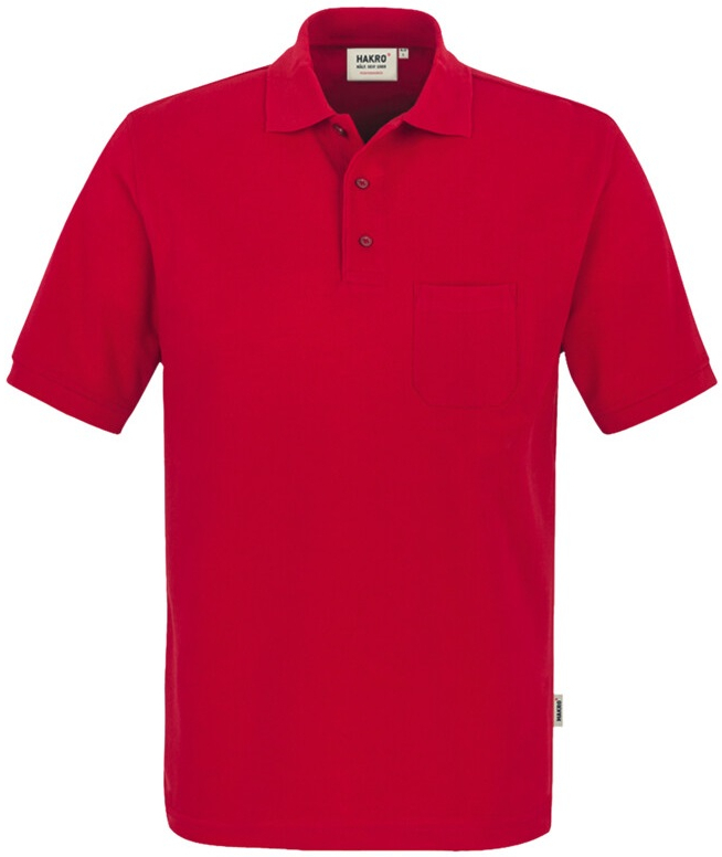 HAKRO-Worker-Shirts, Pocket-Poloshirt Performance, rot