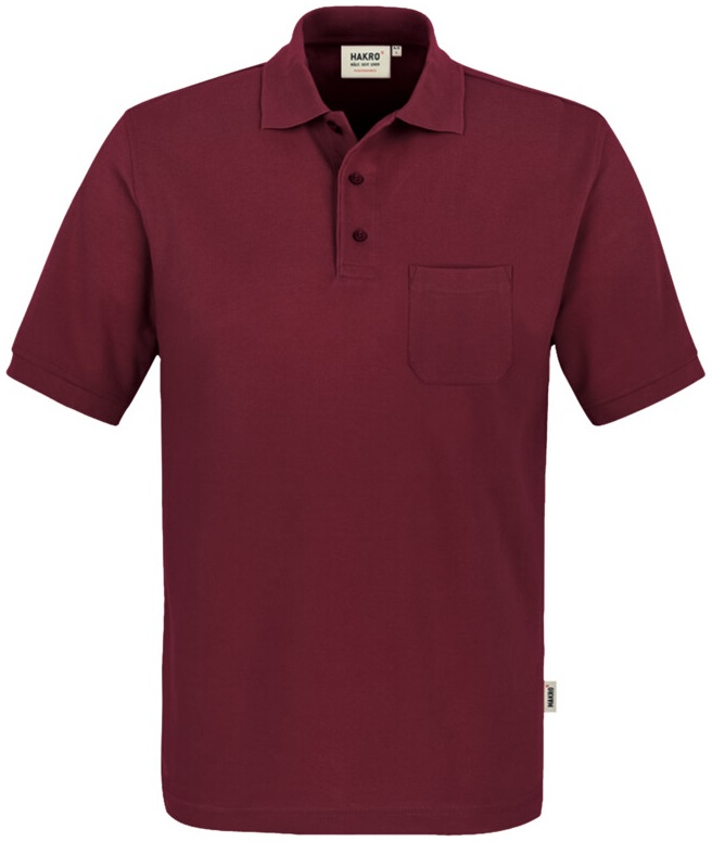 HAKRO-Worker-Shirts, Pocket-Poloshirt Performance, weinrot