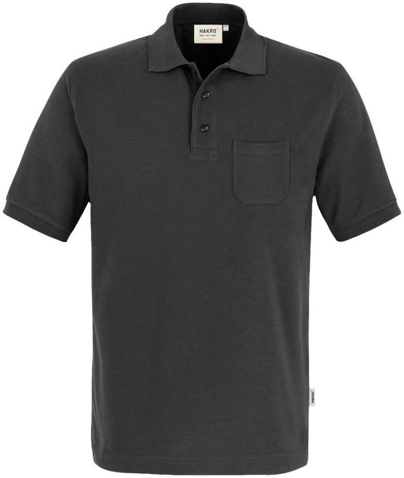 HAKRO-Worker-Shirts, Pocket-Poloshirt, Performance, karbongrau