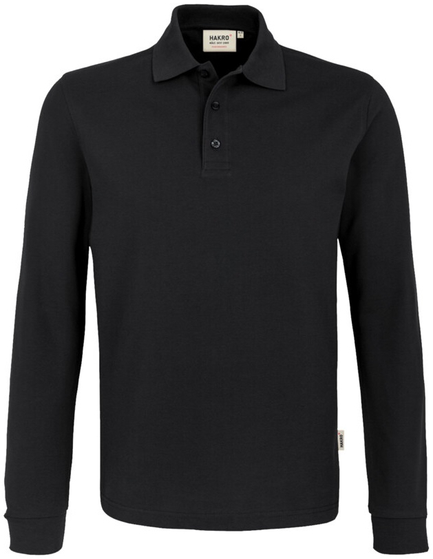 HAKRO-Worker-Shirts, Longsleeve-Poloshirt Performance, schwarz