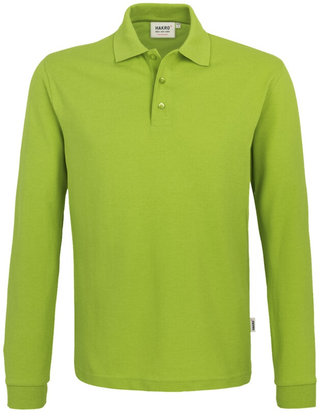 HAKRO-Worker-Shirts, Longsleeve-Poloshirt Performance, kiwi