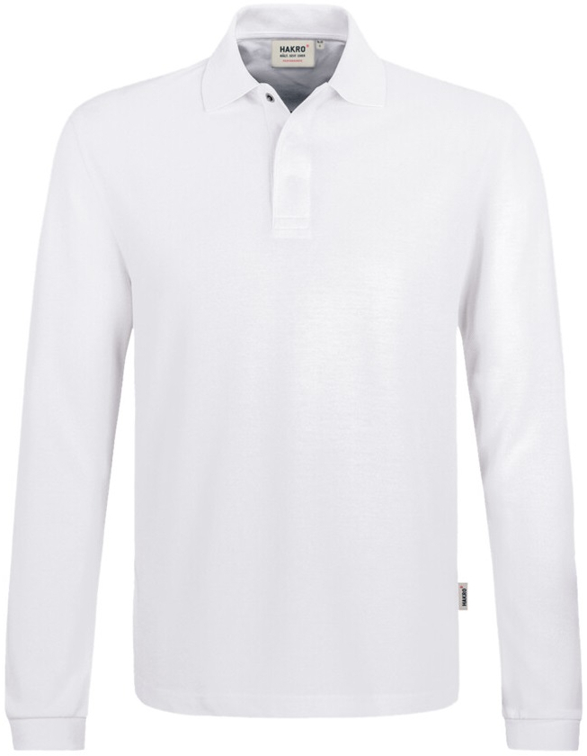 HAKRO-Worker-Shirts, Longsleeve-Poloshirt-HACCP Performance, wei