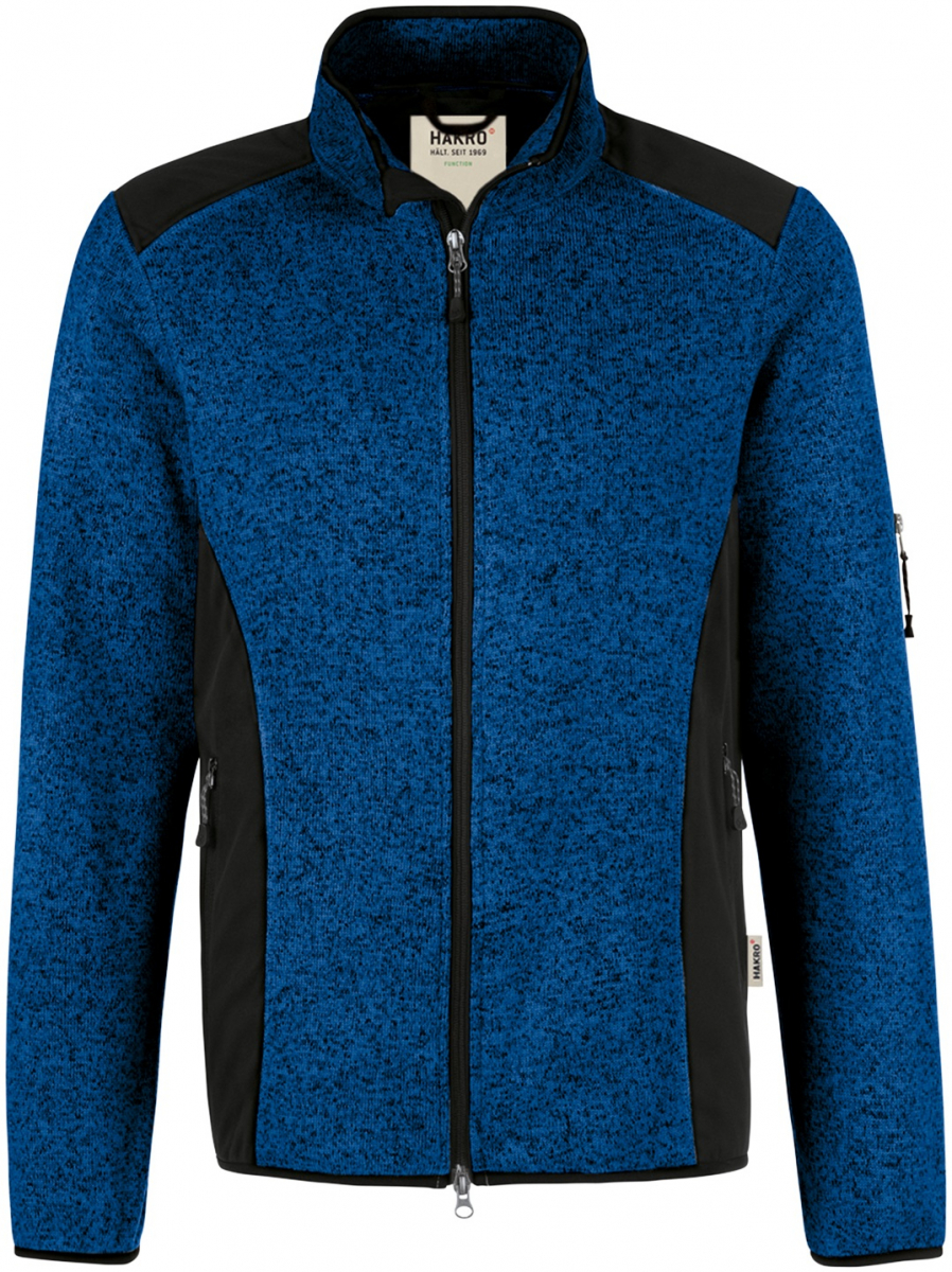 HAKRO-Workwear, Strickfleecejacke, Dawson, 280 g / m, royal meliert