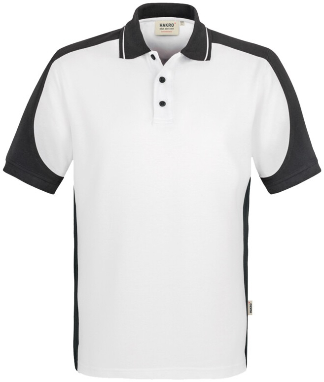 HAKRO-Worker-Shirts, Poloshirt-Contrast Performance, weiß