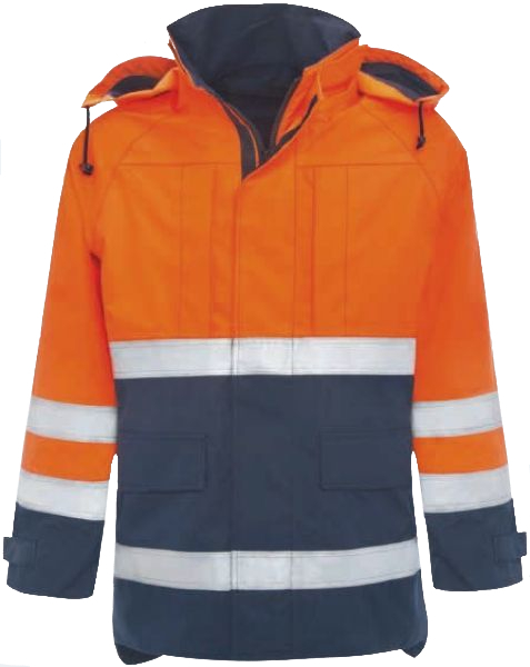 KIND-Warnschutz, Multifunktions-Schutz, Warn-Jacke, NOVA, m. Wärmfutter, warnorange/navy