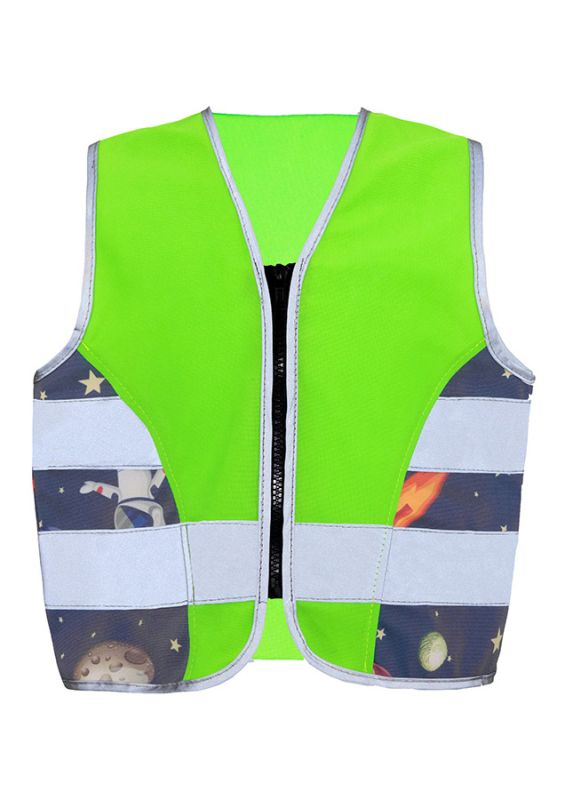 KORNTEX-Kinder Warnweste Action Aerospace, CO2 neutral, neongrün/UFO