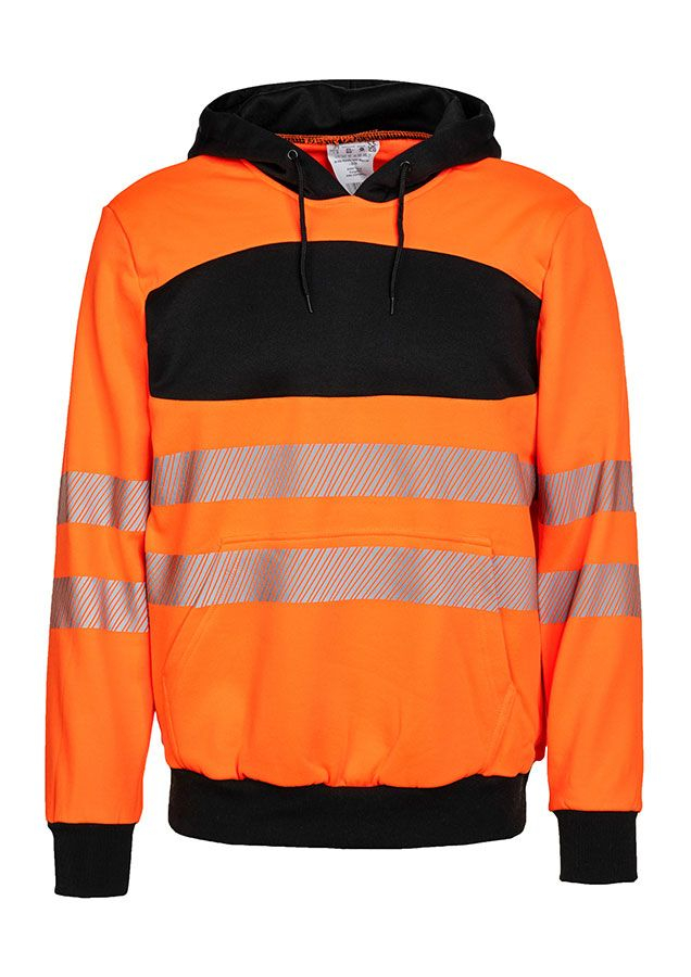 KORNTEX-EOS Hi-Vis Parka mit schwarzer Brustpartie, signal-orange/schwarz
