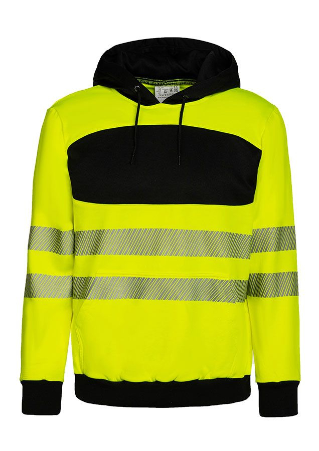 KORNTEX-EOS Hi-Vis Parka mit schwarzer Brustpartie, signal-gelb/schwarz