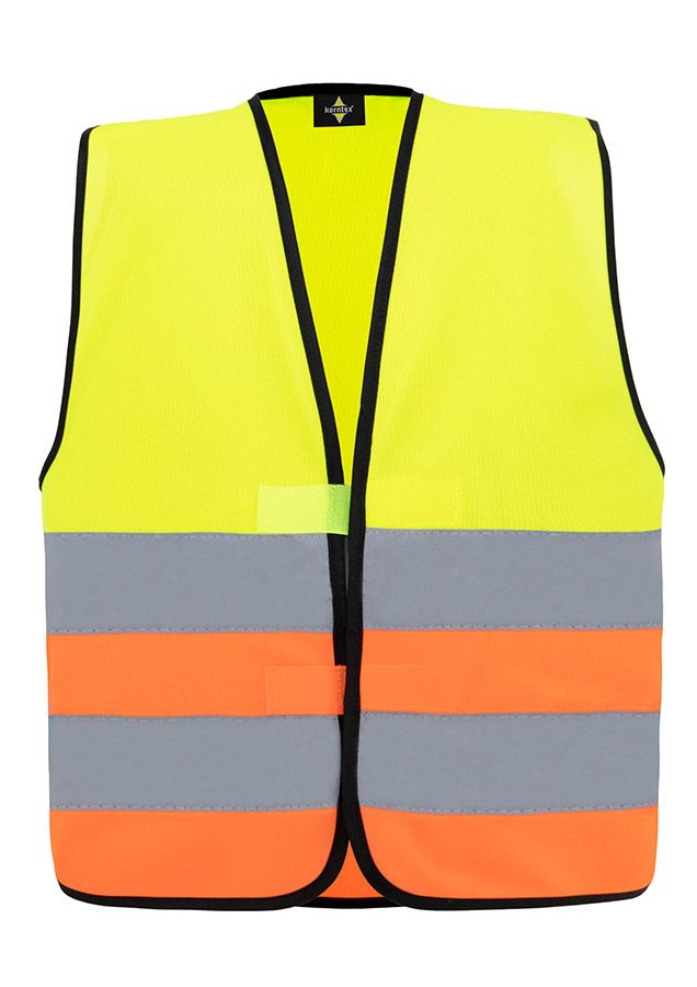 KORNTEX-Kinder-Warnschutz-Funktionsweste, signal-gelb/signal-orange