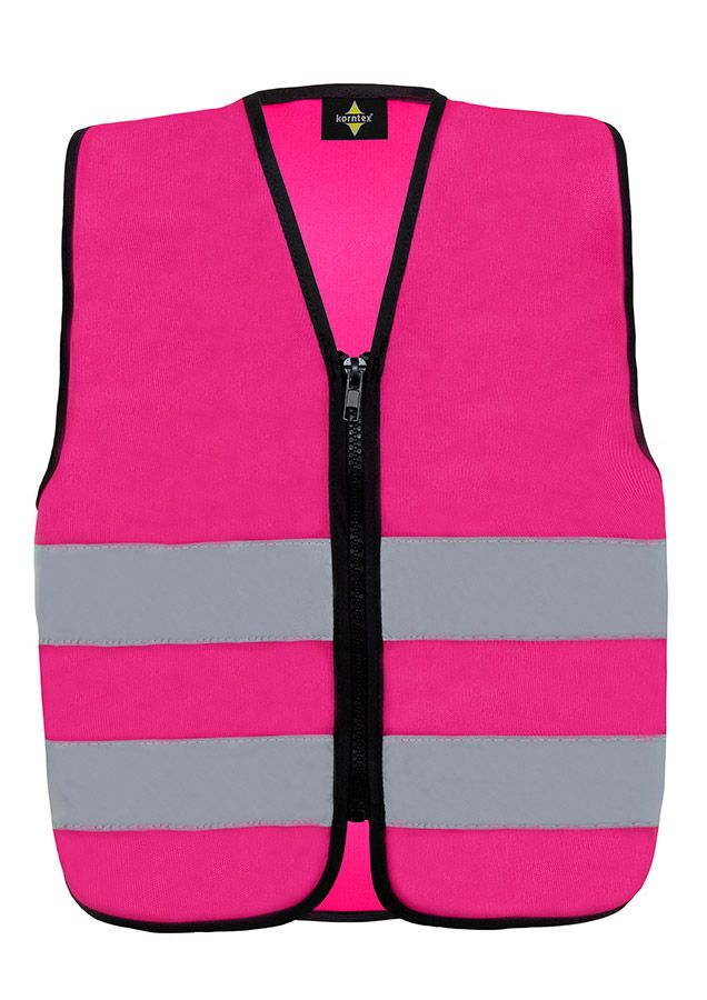 KORNTEX-Kinder-Warnschutzweste Aalborg, Farbe: magenta