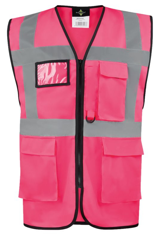 KORNTEX-Comfort Executive Multifunctional Safety Weste Hamburg, neonpink
