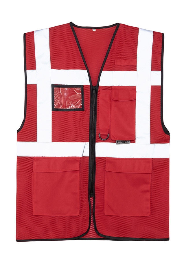 Korntex® Mesh Multifunktionsweste Larisa - Rot