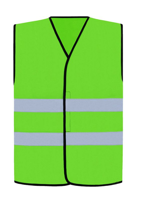 KORNTEX-Warnweste Comfort-Fit Soltau, schwarzer Saum, neongrün