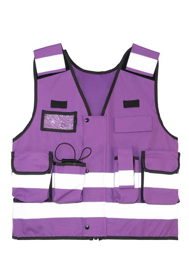 Korntex® Tactical Warnweste Stammheim - Elastischer Bund und 360° Sichtbarkeit - Violett