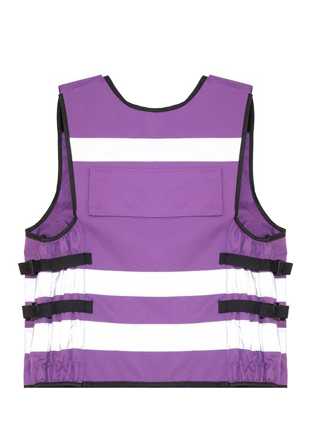 Korntex® Tactical Warnweste Stammheim - Elastischer Bund und 360° Sichtbarkeit - Violett