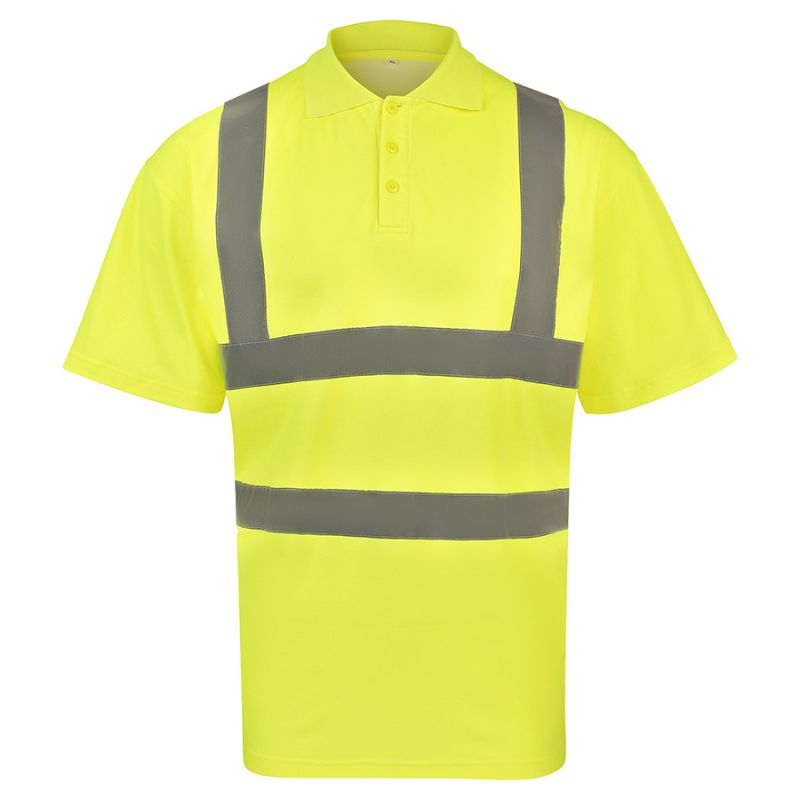 KORNTEX-Hi-Vis Poly-Cotton Polo Cambridge, signal-gelb
