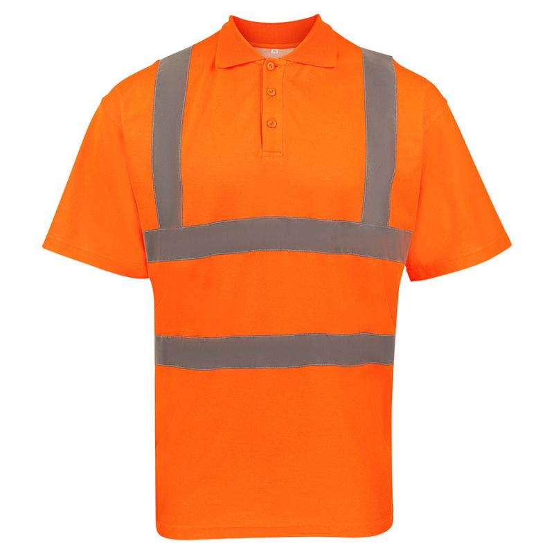 KORNTEX-Hi-Vis Poly-Cotton Polo Cambridge, signal-orange