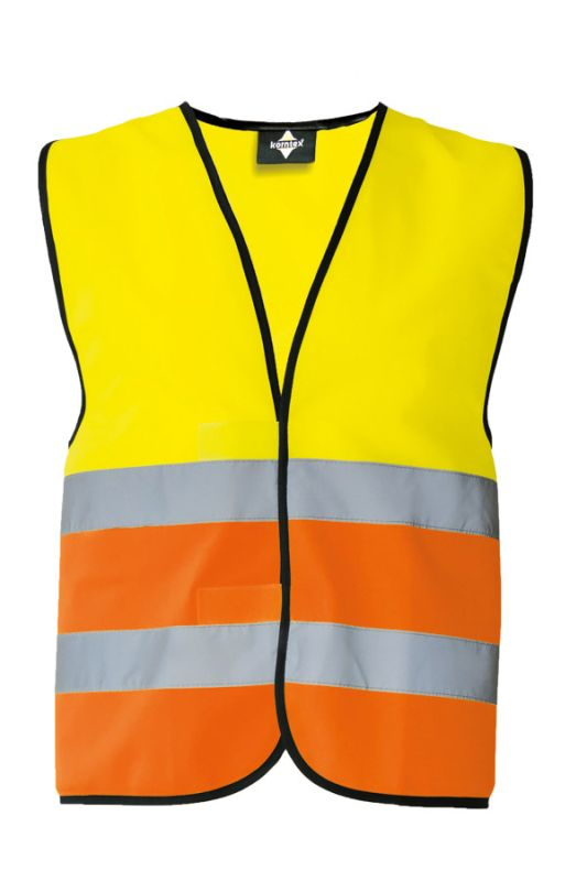 KORNTEX-Warnweste Wolfsburg, schwarzer Saum, signal gelb/signal orange