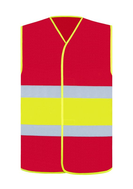 KORNTEX-Nationen-Warnweste Spain, CO2 fNeutral, rot/signal-gelb