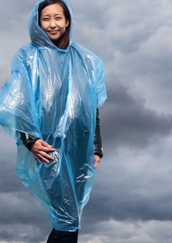 KORNTEX-Workwear, Nsse-Schutz, Einweg-Regen-Poncho, Einmal-Mantel, Sumatra, blau