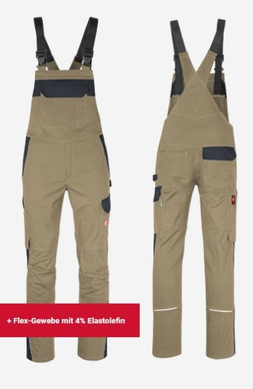Teamdress-Latzhose ecoFlex sahara/schwarz