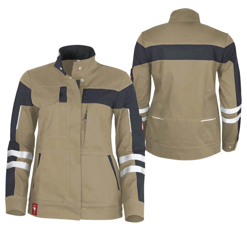 Teamdress-Damenjacke ecoFlex +Refl. 17353 sahara/schwarz