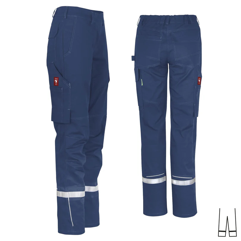 Teamdress-Damenhose uni ecoFlex +Refl. 17353 marine