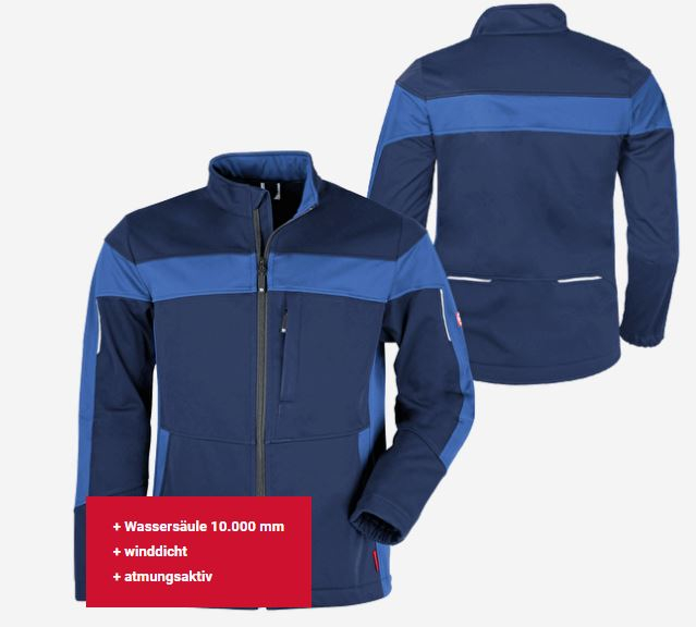Teamdress-Herren-Softshelljacke ecoFlex marine/blau