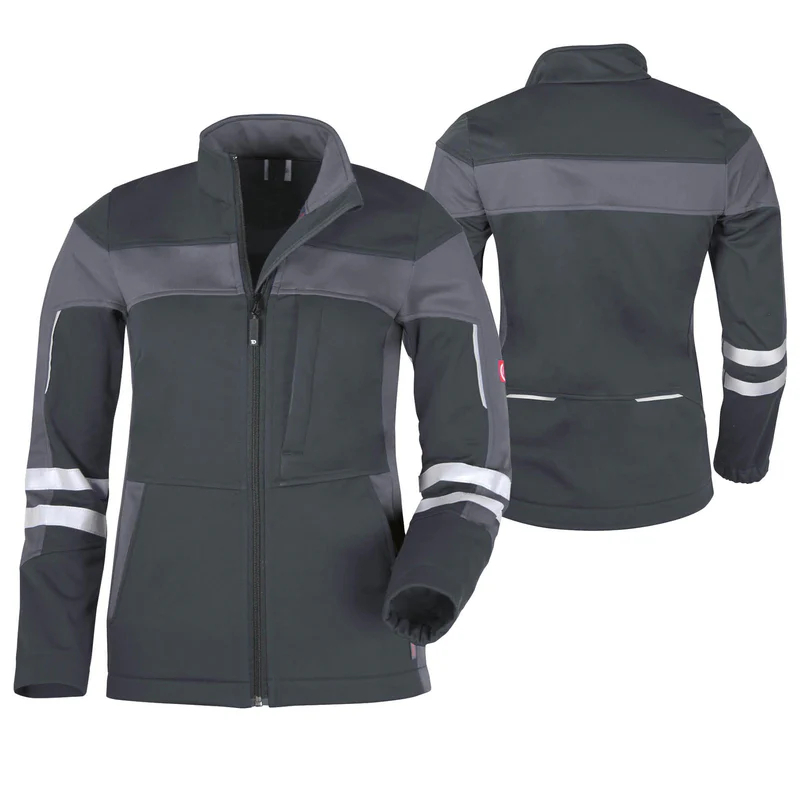 Teamdress-Da-Softshelljacke ecoFlex +Refl.17353 schwarz/grau