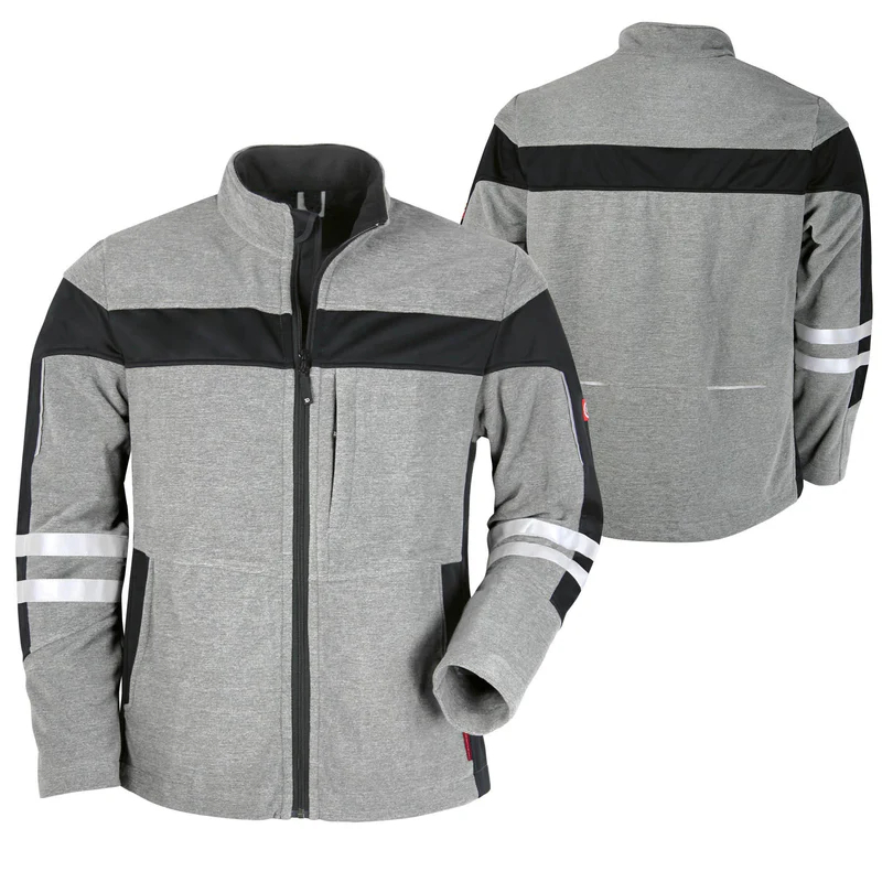 Teamdress-He-Fleecejacke ecoFlex +Ref17353 grau meliert/schw