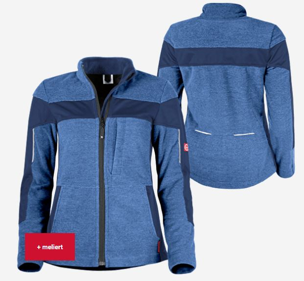 Teamdress-Damen-Fleecejacke ecoFlex blau meliert/marine
