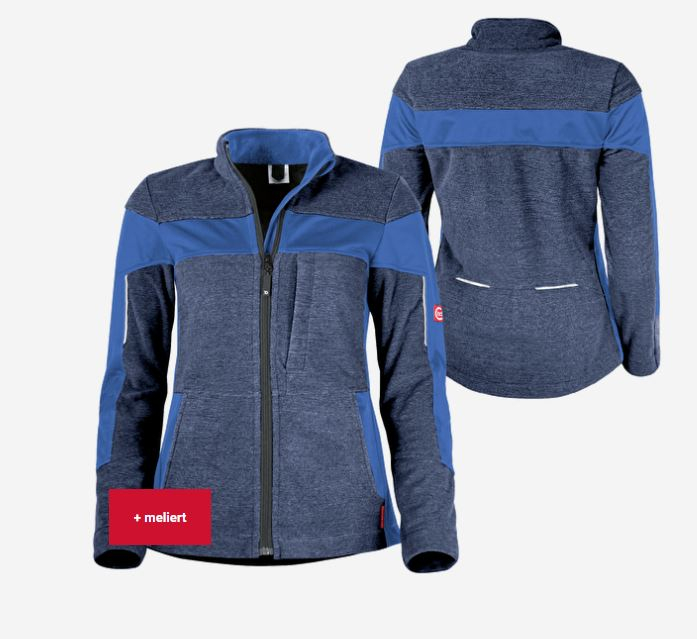 Teamdress-Damen-Fleecejacke ecoFlex marine meliert/blau