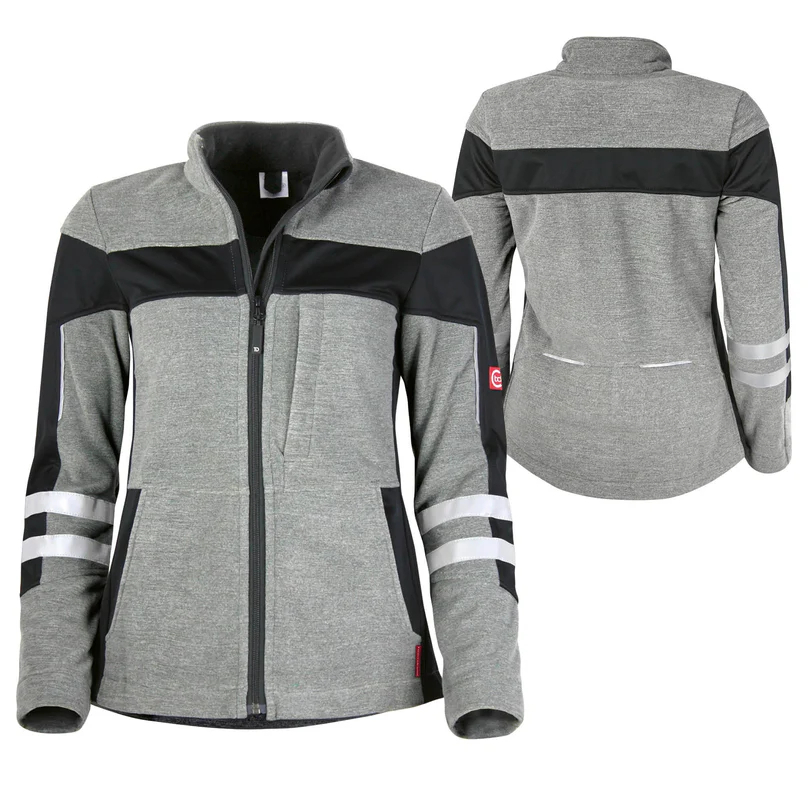 Teamdress-Da-Fleecejacke ecoFlex +Ref17353 grau meliert/schw