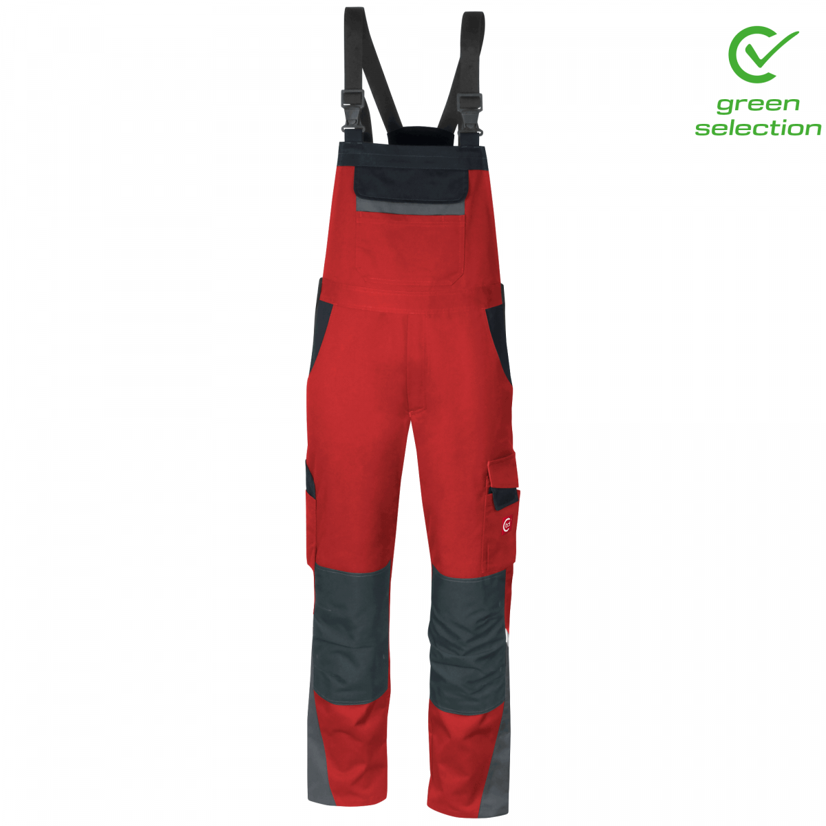 Teamdress-Latzhose ecoRover, rot/schwarz/grau