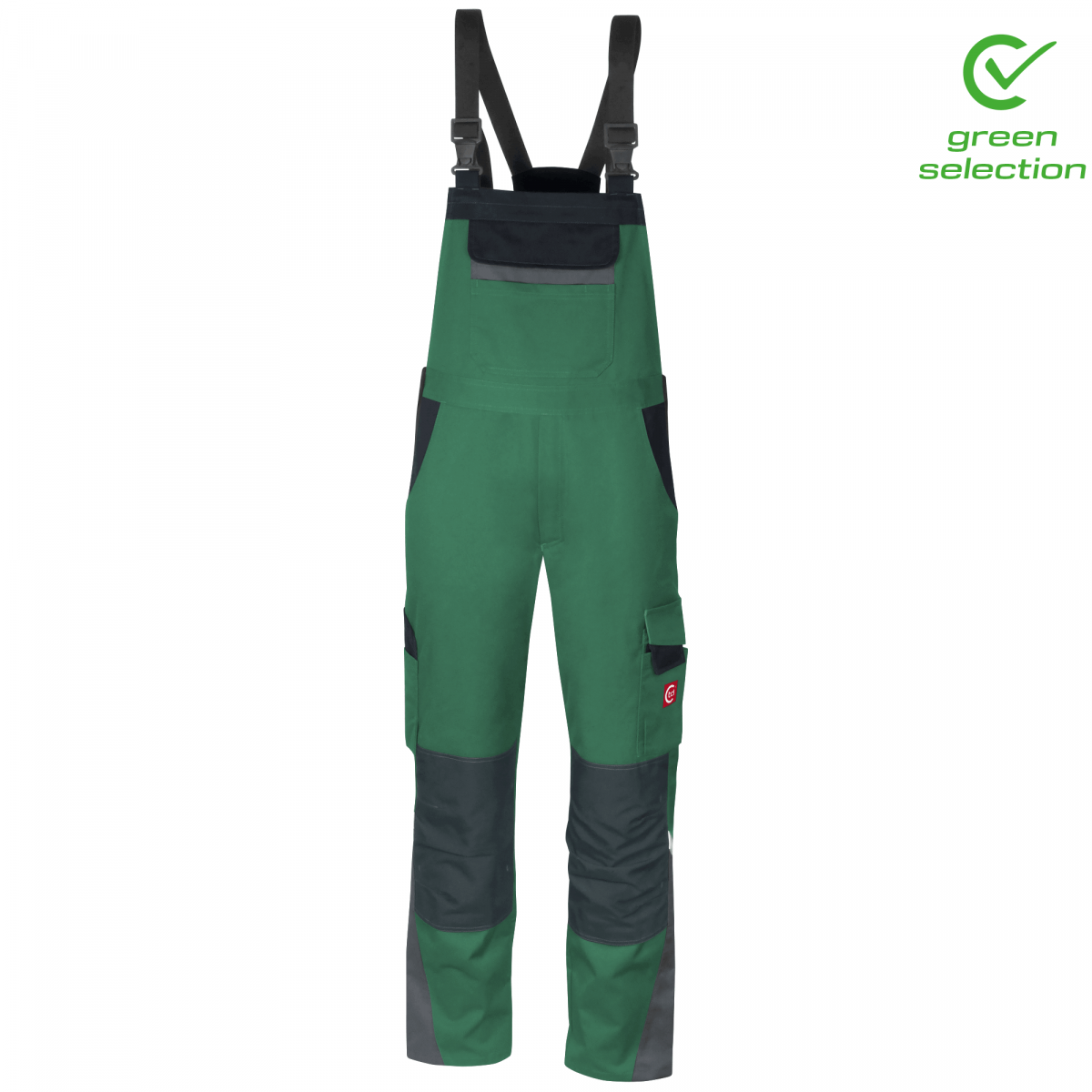 Teamdress-Latzhose ecoRover, grün/schwarz/grau