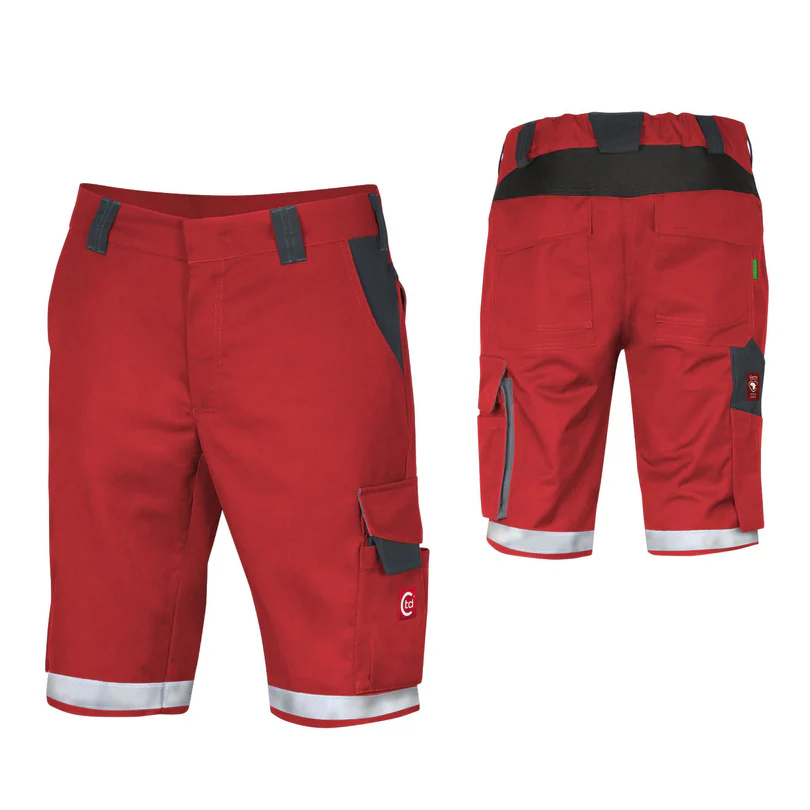 Teamdress-Shorts ecoRover +Refl. 17353 rot/schwarz/grau