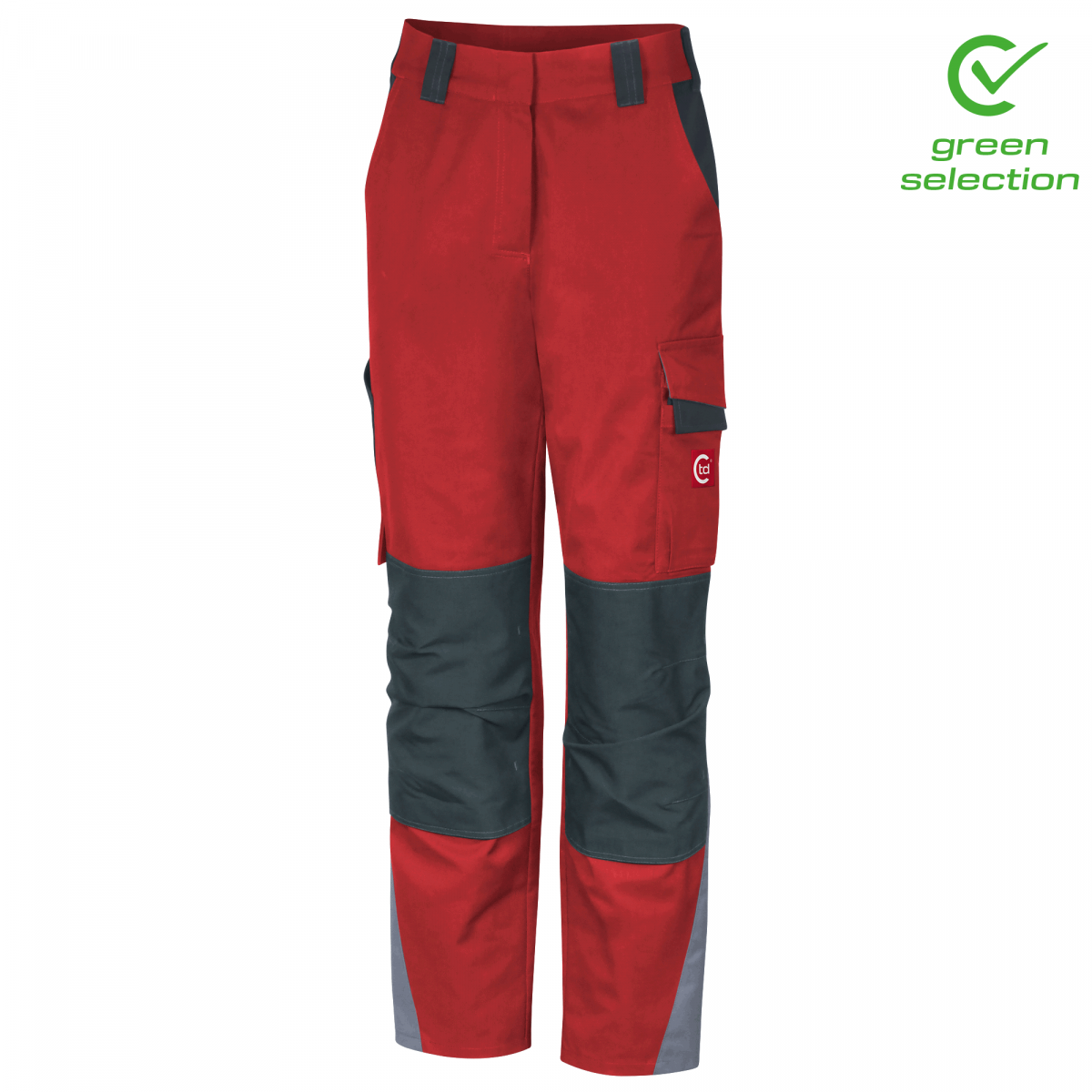 Teamdress-Damenhose ecoRover, rot/schwarz/grau