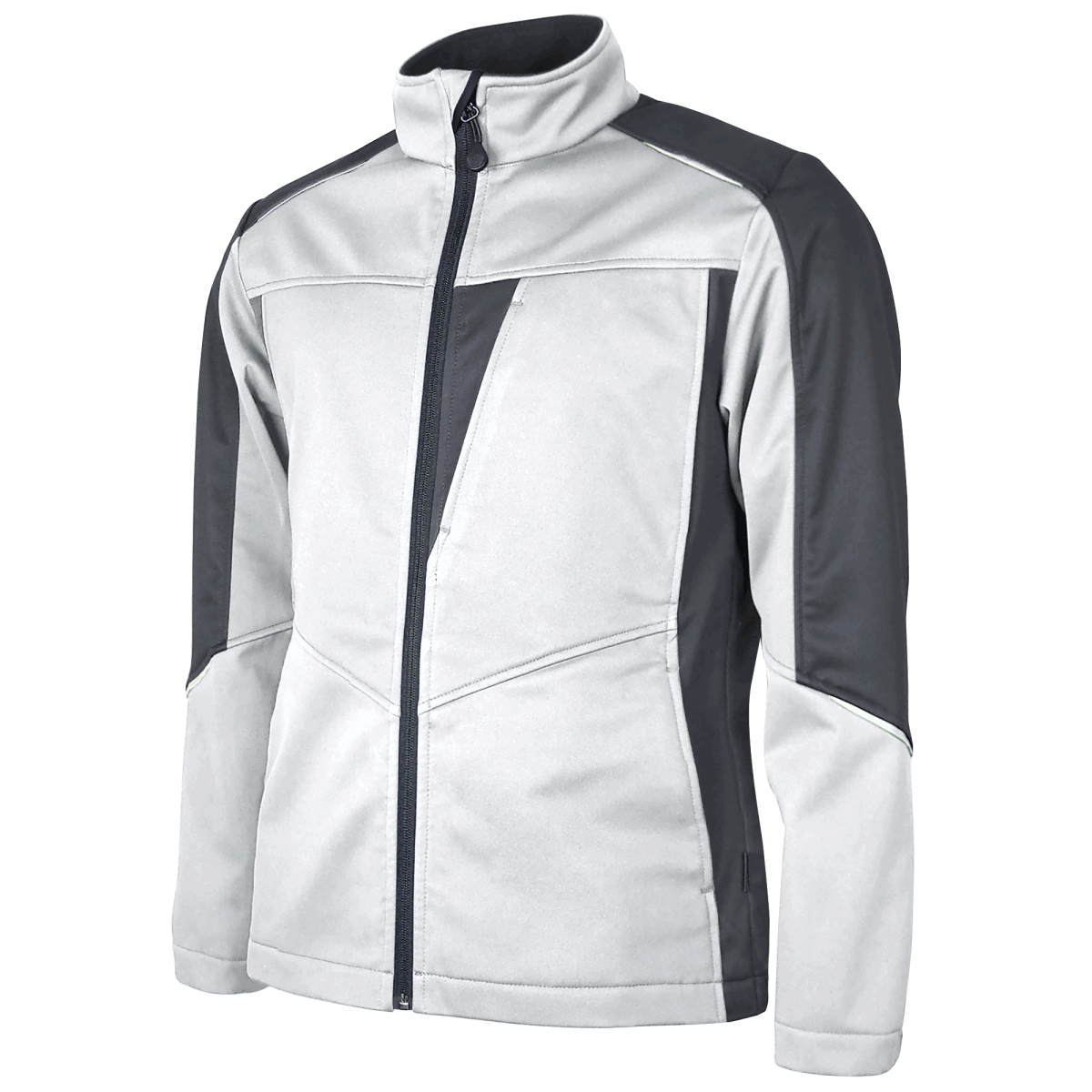 Teamdress-Damen-Softshelljacke, weiß/hellgrau/dunkelgrau