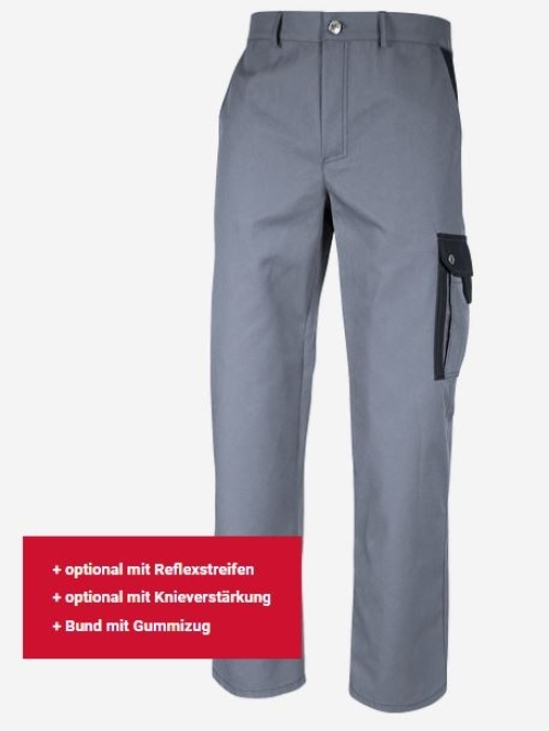 Teamdress-Bundhose Top Runner grau/schwarz
