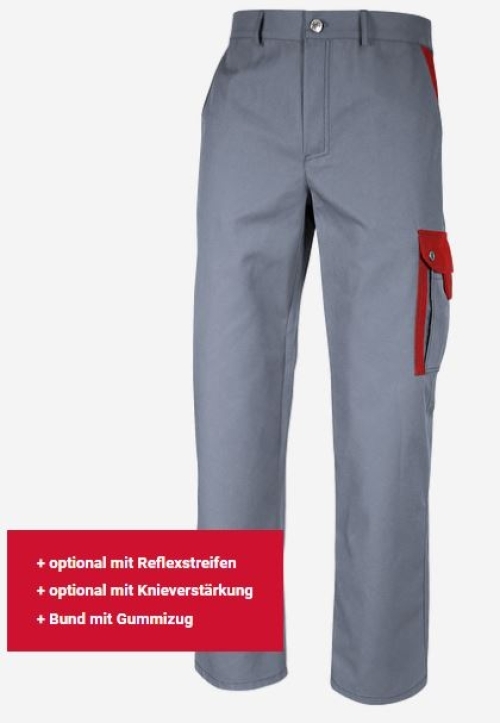 Teamdress-Bundhose Top Runner grau/rot